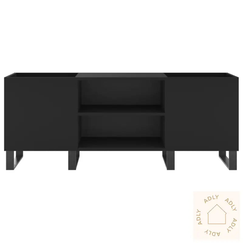 Hifi-Benk Svart 121X38X48 Cm Konstruert Tre
