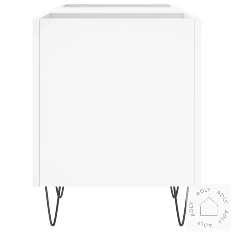 Hifi-Benk Hvit 121X38X48 Cm Konstruert Tre