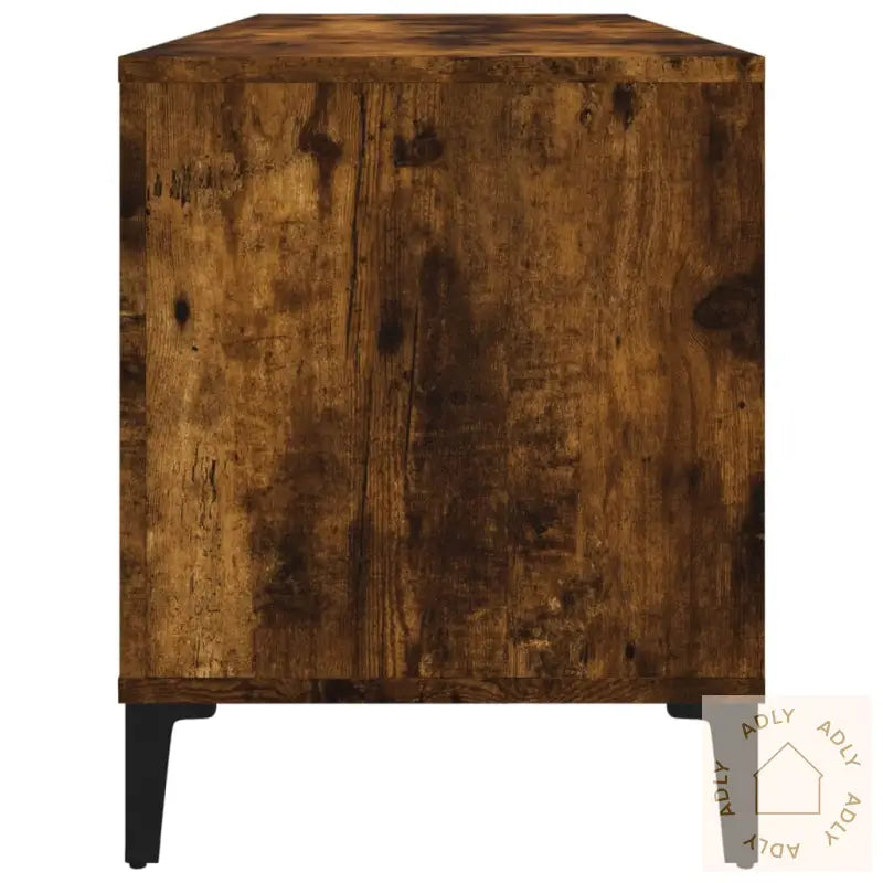 Hifi-Benk Røkt Eik 100X38X48 Cm Konstruert Tre