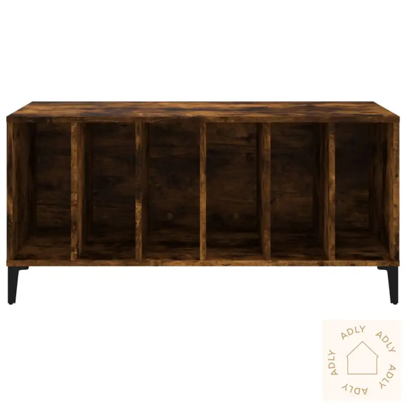 Hifi-Benk Røkt Eik 100X38X48 Cm Konstruert Tre