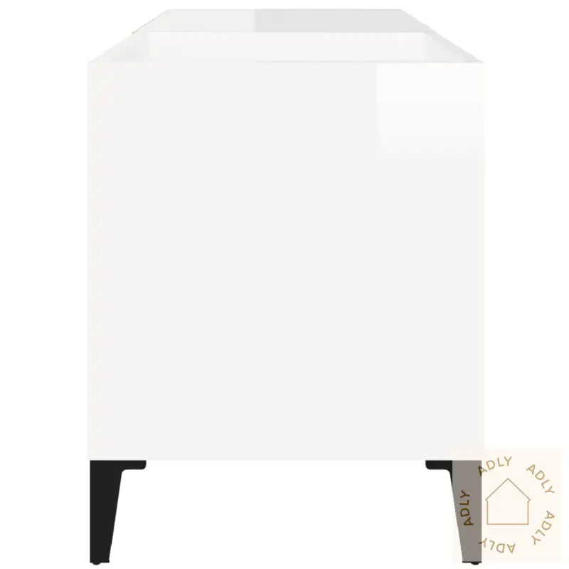 Hifi-Benk Høyglans Hvit 84,5X38X48 Cm Konstruert Tre