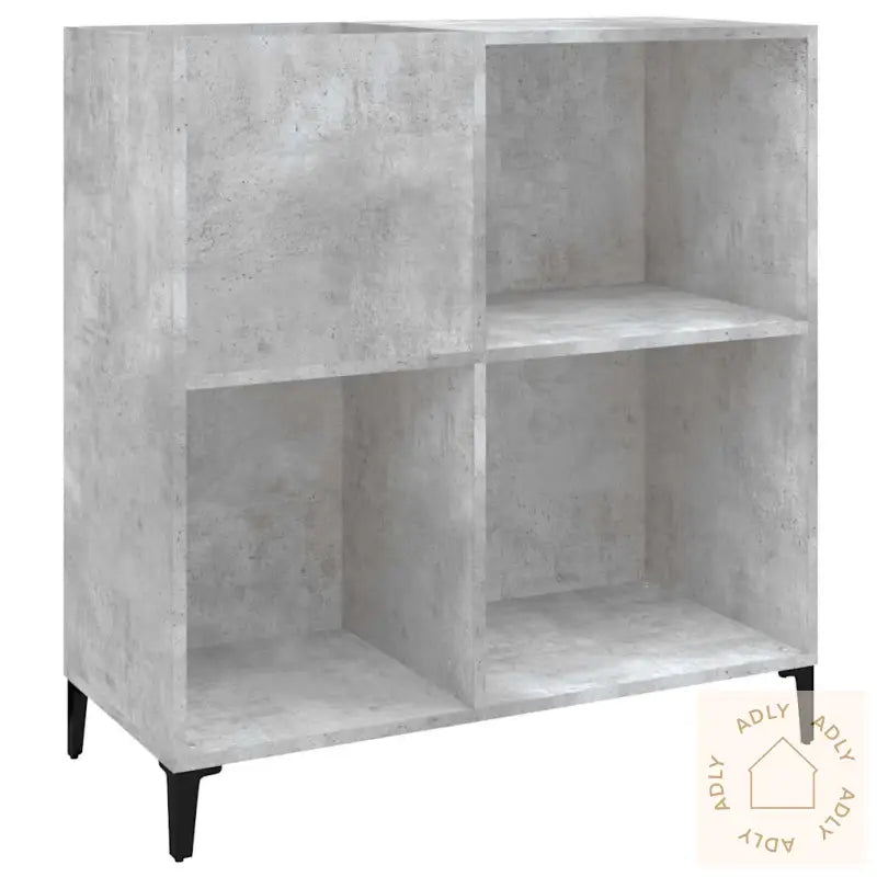 Hifi-Benk Betonggrå 84,5X38X89 Cm Konstruert Tre