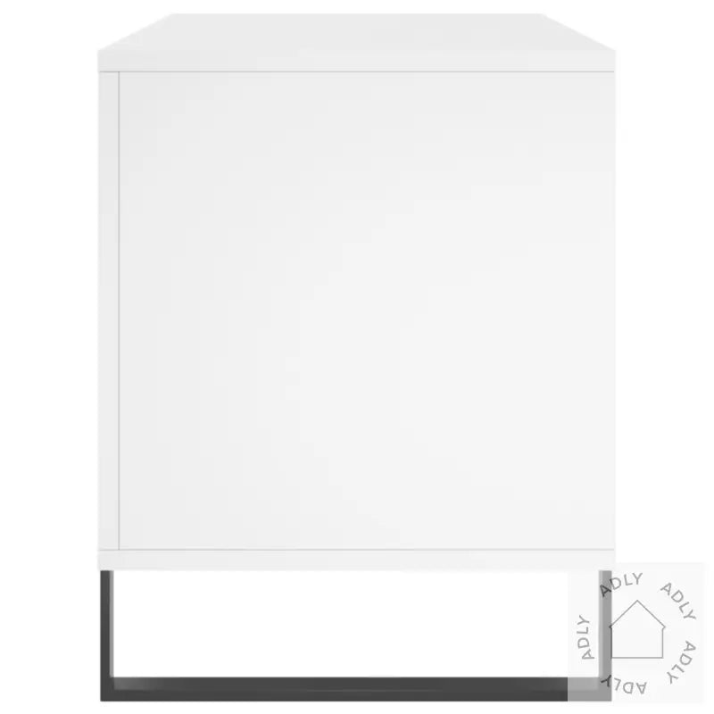 Hifi-Benk Hvit 100X38X48 Cm Konstruert Tre
