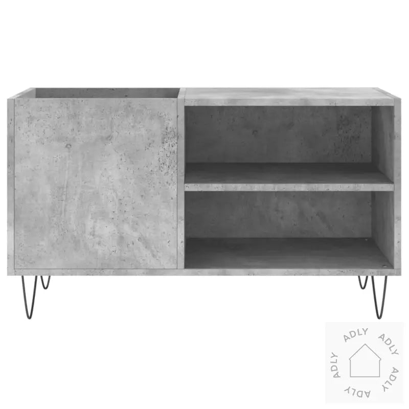 Hifi-Benk Betonggrå 84,5X38X48 Cm Konstruert Tre