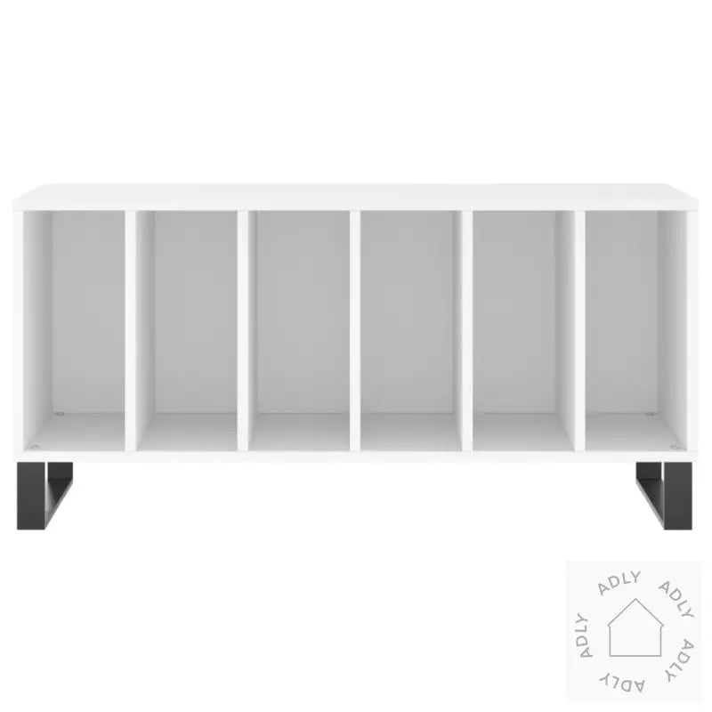 Hifi-Benk Hvit 100X38X48 Cm Konstruert Tre