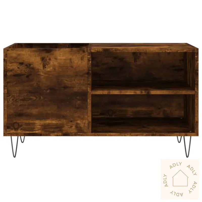 Hifi-Benk Røkt Eik 85X38X48 Cm Konstruert Tre