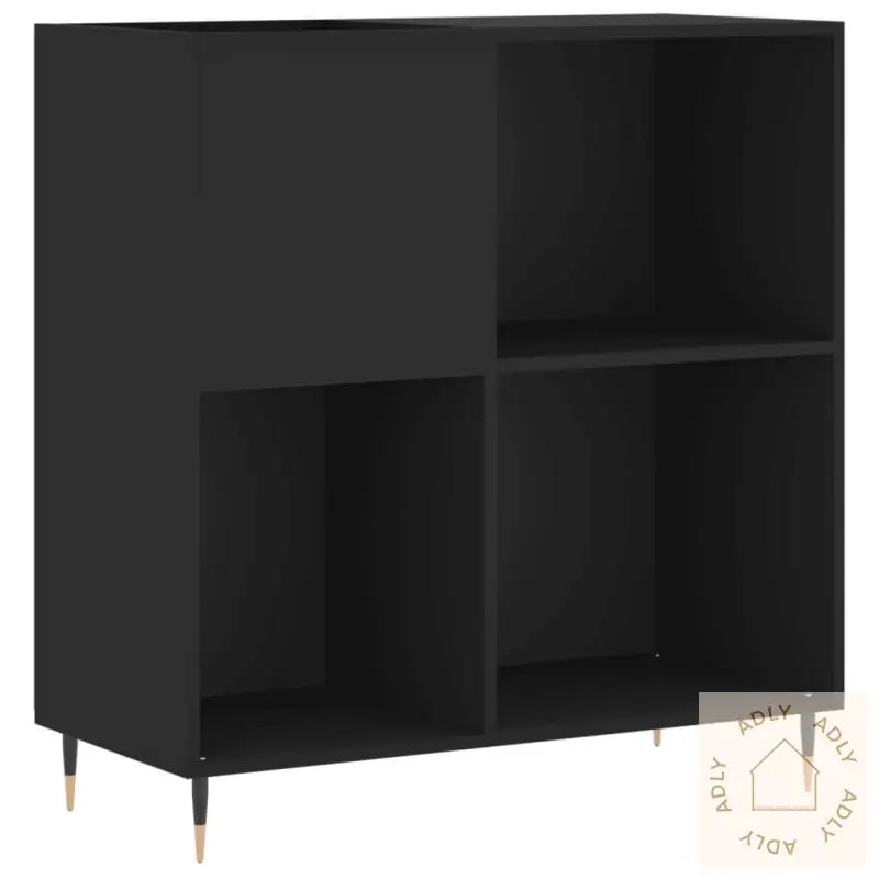 Hifi-Benk Svart 84,5X38X89 Cm Konstruert Tre