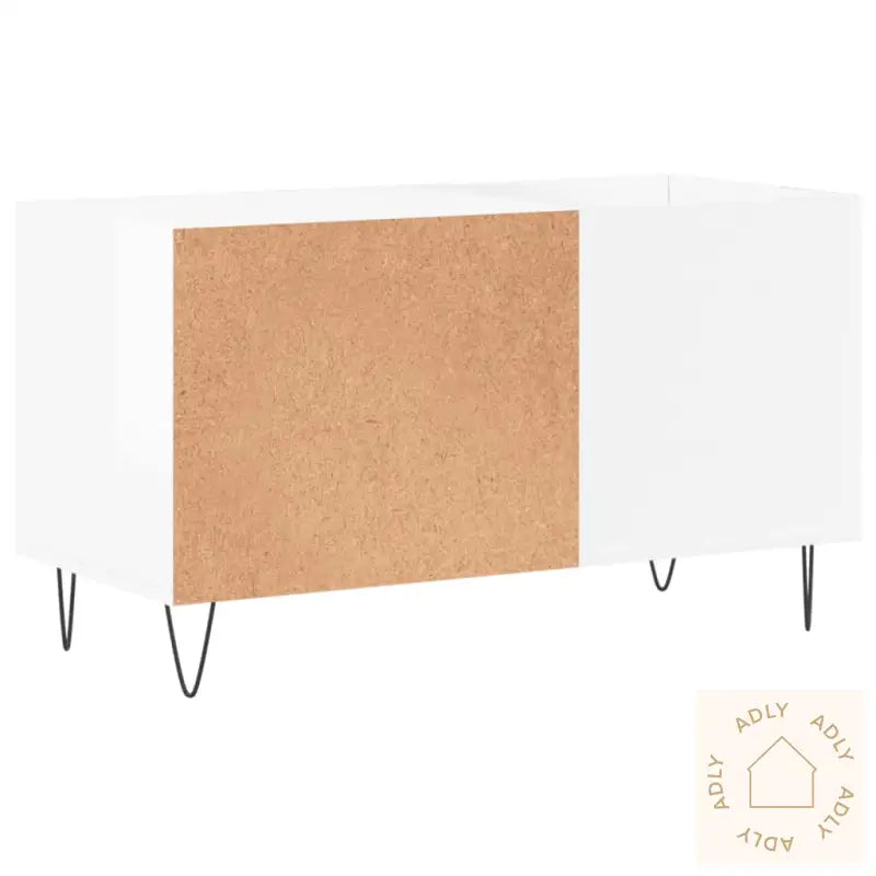 Hifi-Benk Høyglans Hvit 85X38X48 Cm Konstruert Tre