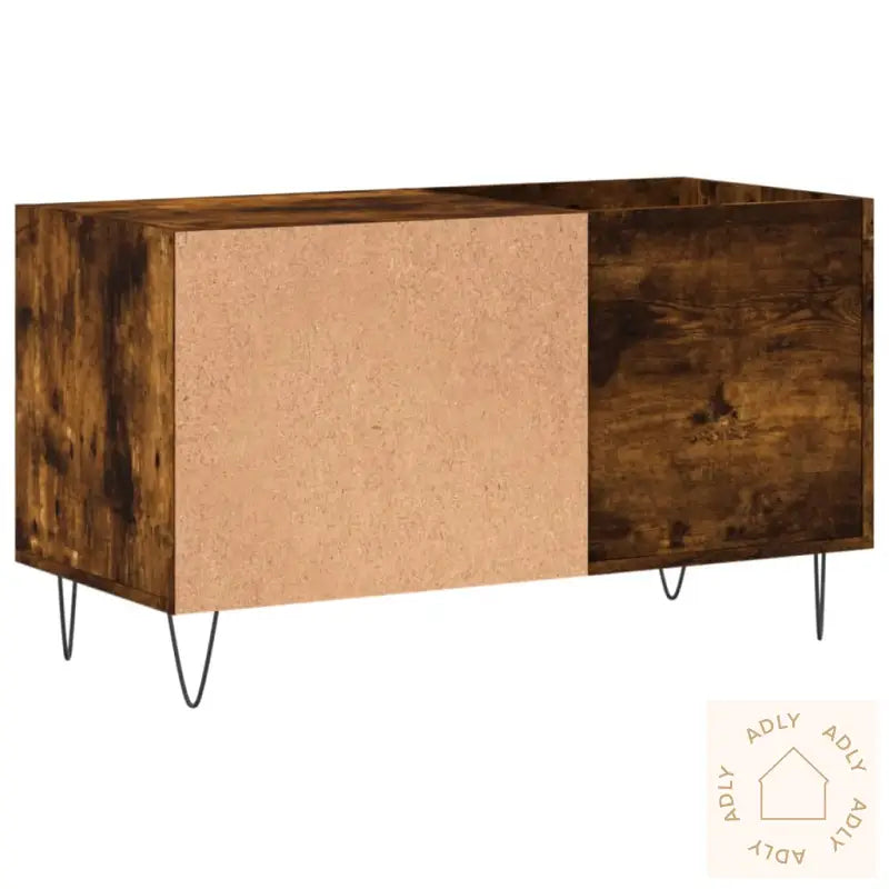 Hifi-Benk Røkt Eik 85X38X48 Cm Konstruert Tre