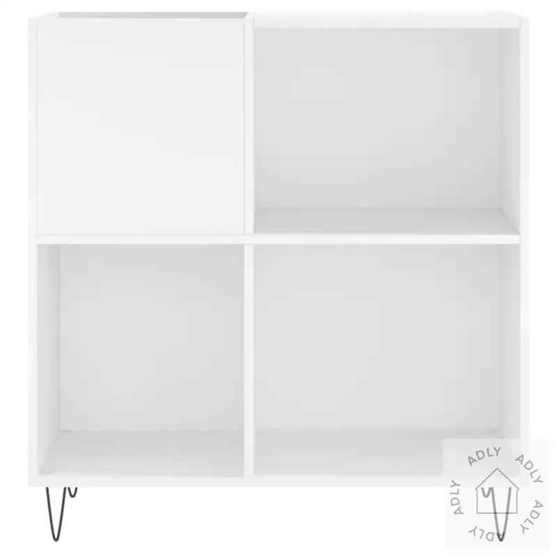 Hifi-Benk Hvit 84,5X38X89 Cm Konstruert Tre