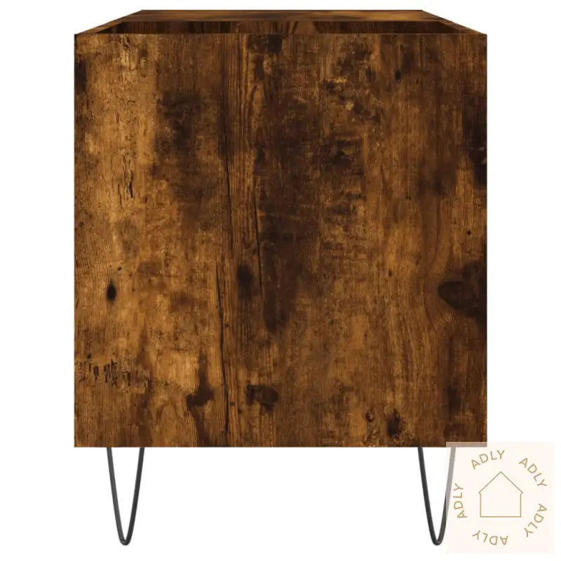 Hifi-Benk Røkt Eik 85X38X48 Cm Konstruert Tre
