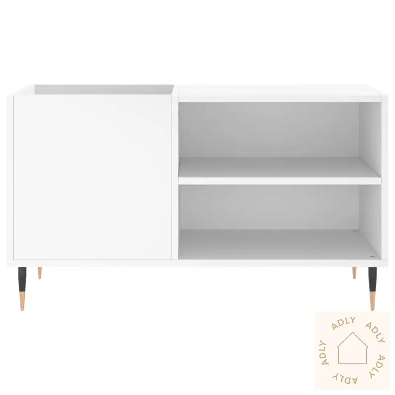 Hifi-Benk Hvit 85X38X48 Cm Konstruert Tre