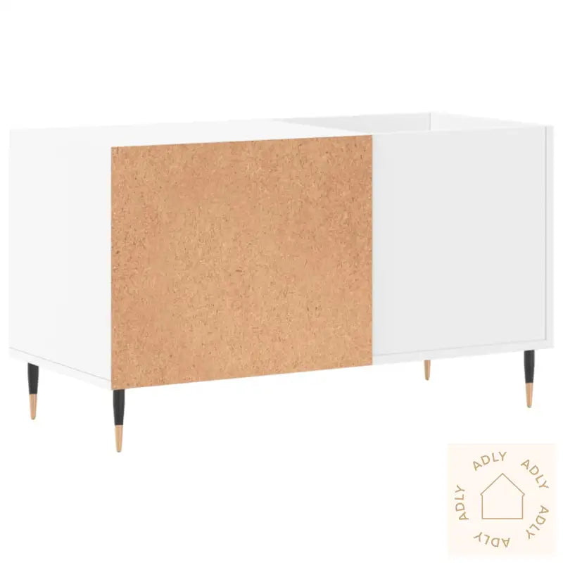 Hifi-Benk Hvit 85X38X48 Cm Konstruert Tre