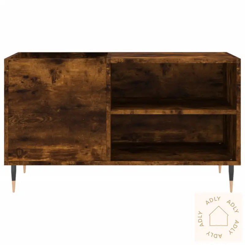 Hifi-Benk Røkt Eik 85X38X48 Cm Konstruert Tre