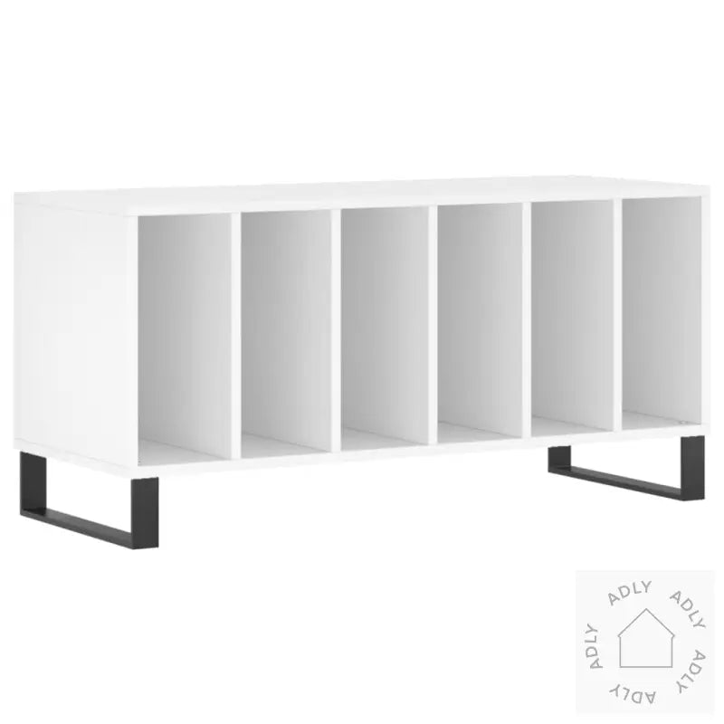 Hifi-Benk Hvit 100X38X48 Cm Konstruert Tre