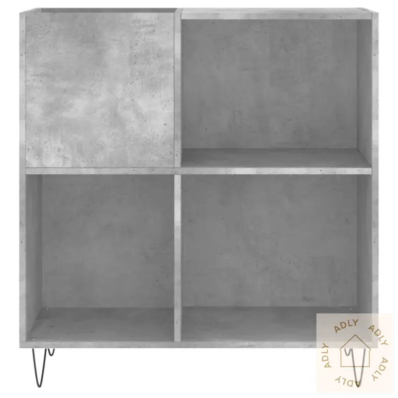 Hifi-Benk Betonggrå 84,5X38X89 Cm Konstruert Tre