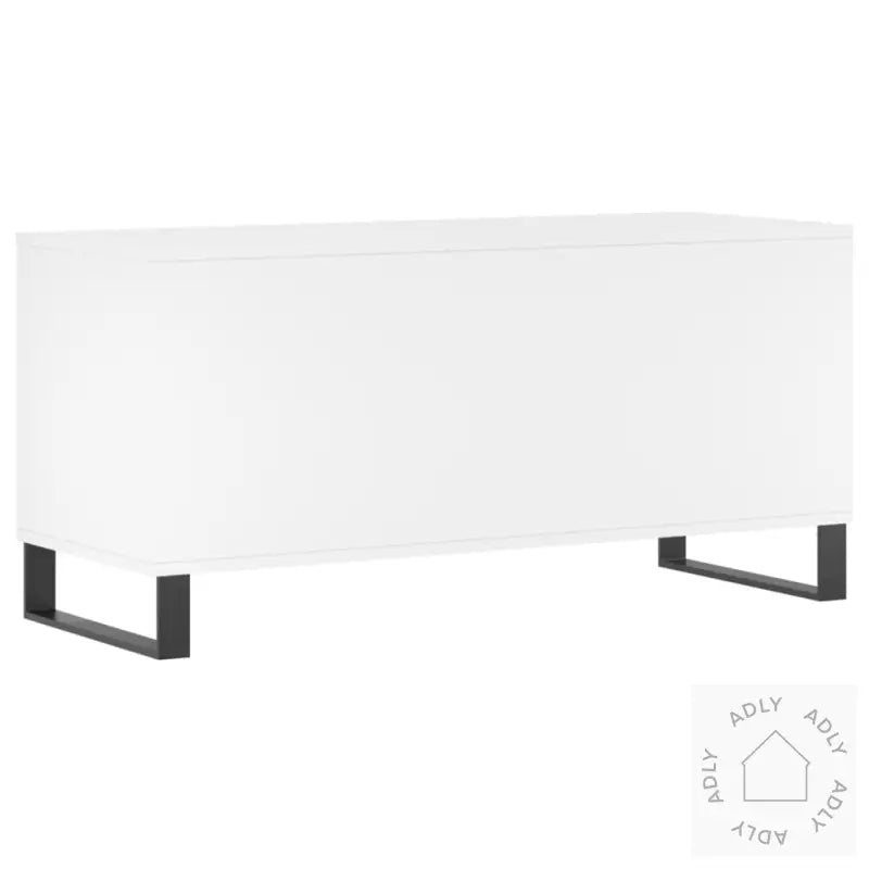 Hifi-Benk Hvit 100X38X48 Cm Konstruert Tre