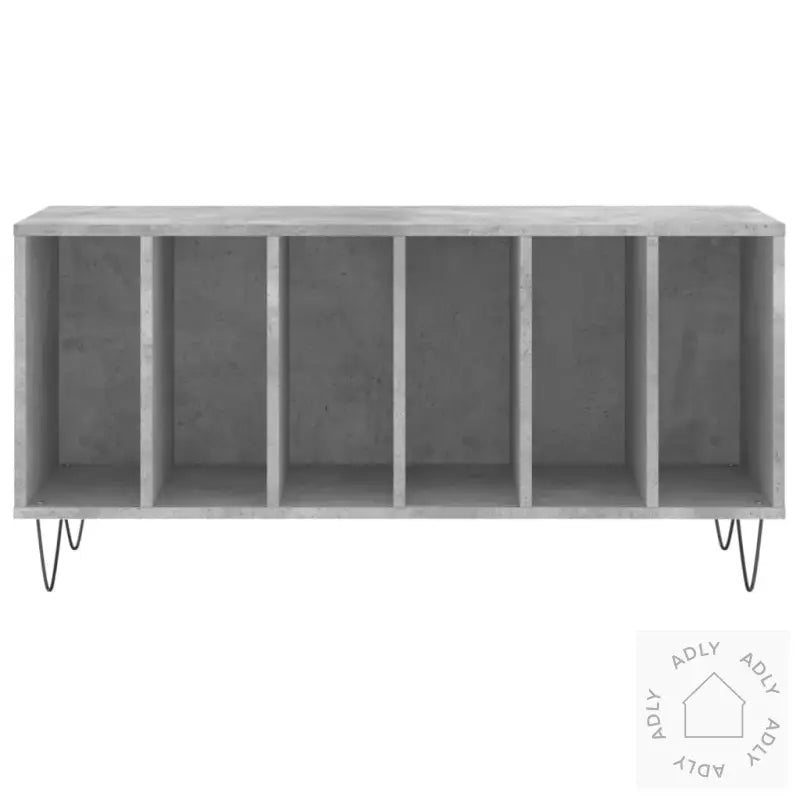 Hifi-Benk Betonggrå 100X38X48 Cm Konstruert Tre