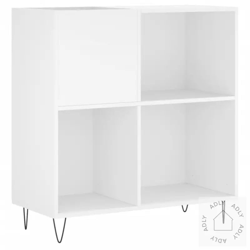 Hifi-Benk Hvit 84,5X38X89 Cm Konstruert Tre