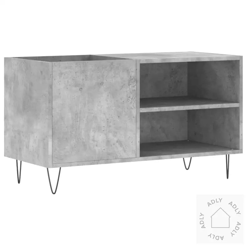 Hifi-Benk Betonggrå 84,5X38X48 Cm Konstruert Tre
