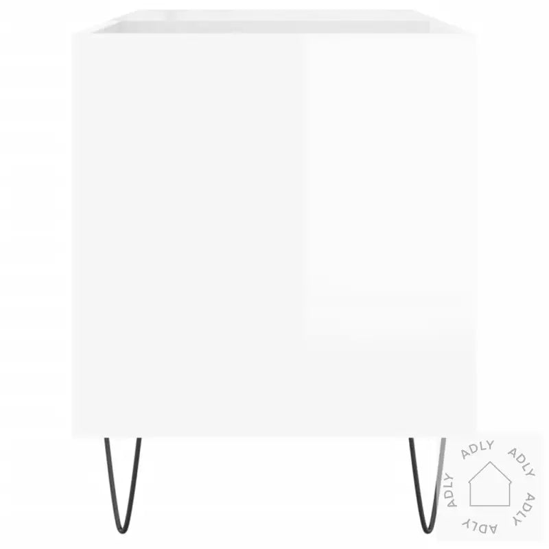 Hifi-Benk Høyglans Hvit 85X38X48 Cm Konstruert Tre