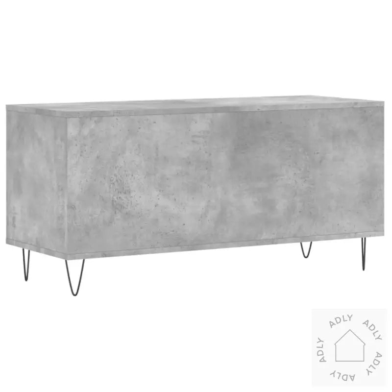 Hifi-Benk Betonggrå 100X38X48 Cm Konstruert Tre