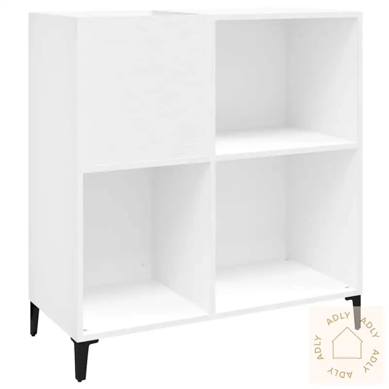 Hifi-Benk Hvit 84,5X38X89 Cm Konstruert Tre