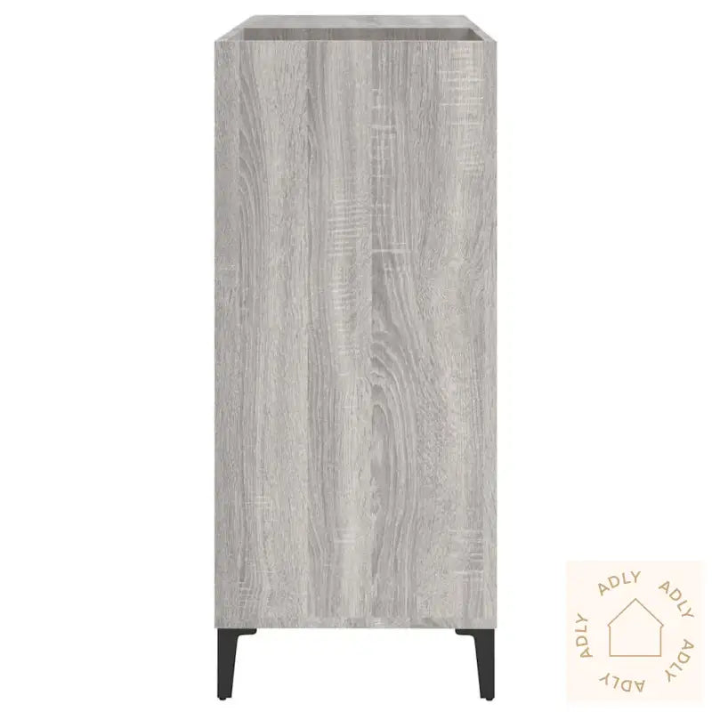 Hifi-Benk Grå Sonoma 84,5X38X89 Cm Konstruert Tre