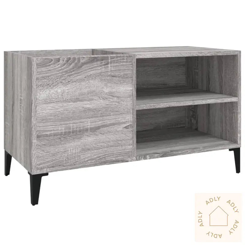 Hifi-Benk Grå Sonoma 84,5X38X48 Cm Konstruert Tre