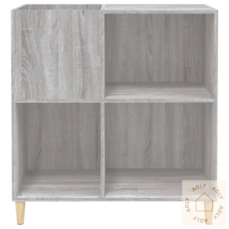 Hifi-Benk Grå Sonoma 84,5X38X89 Cm Konstruert Tre