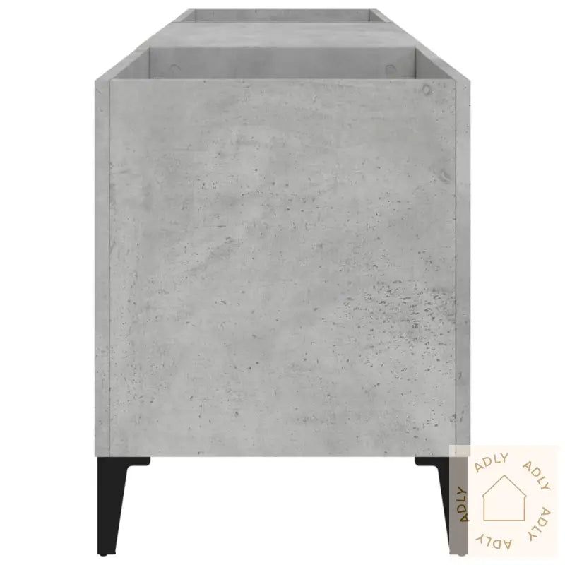 Hifi-Benk Betonggrå 121X38X48 Cm Konstruert Tre