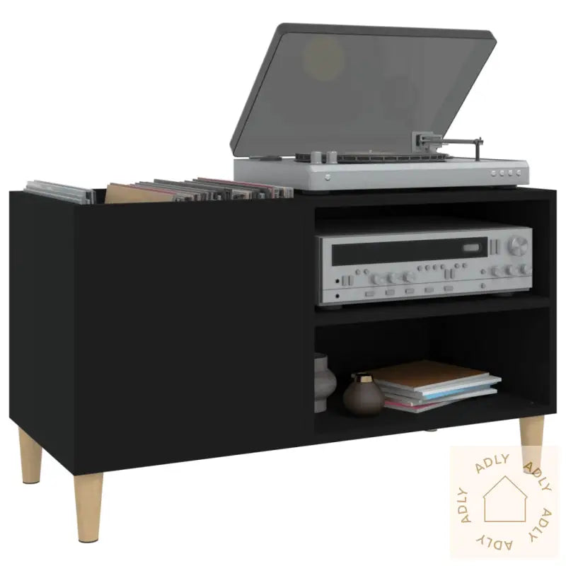 Hifi-Benk Svart 84,5X38X48 Cm Konstruert Tre