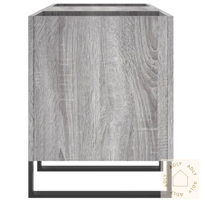 Hifi-Benk Grå Sonoma 121X38X48 Cm Konstruert Tre