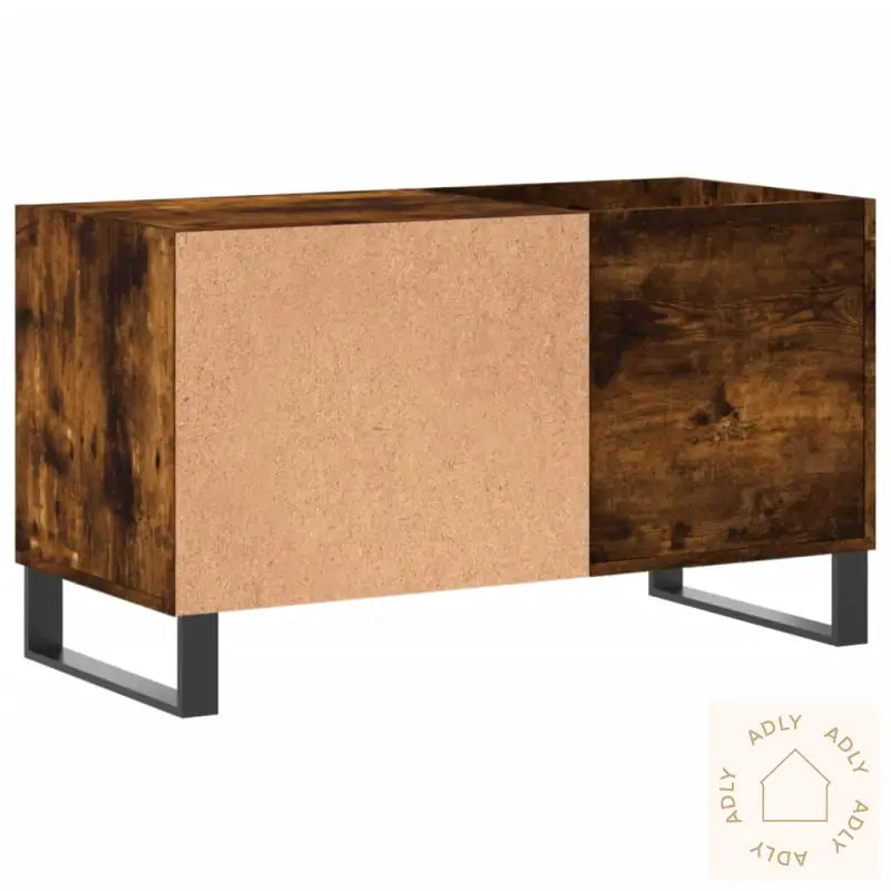 Hifi-Benk Røkt Eik 85X38X48 Cm Konstruert Tre