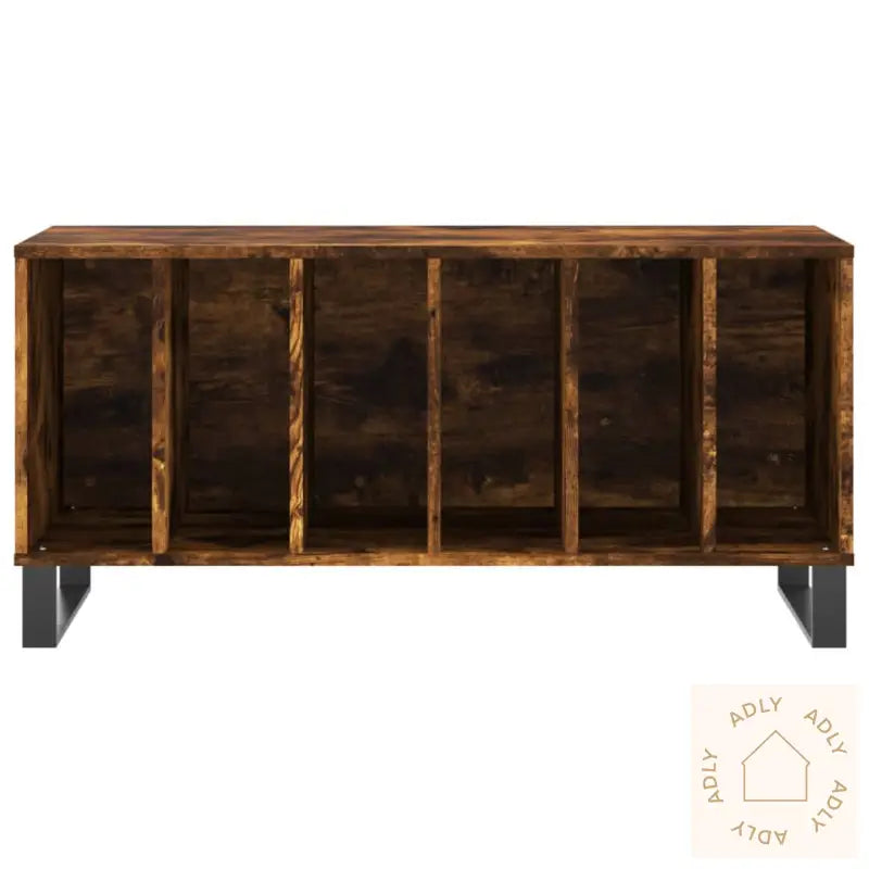 Hifi-Benk Røkt Eik 100X38X48 Cm Konstruert Tre