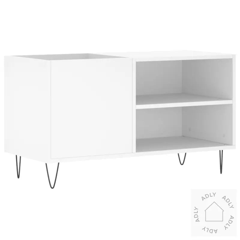 Hifi-Benk Hvit 85X38X48 Cm Konstruert Tre