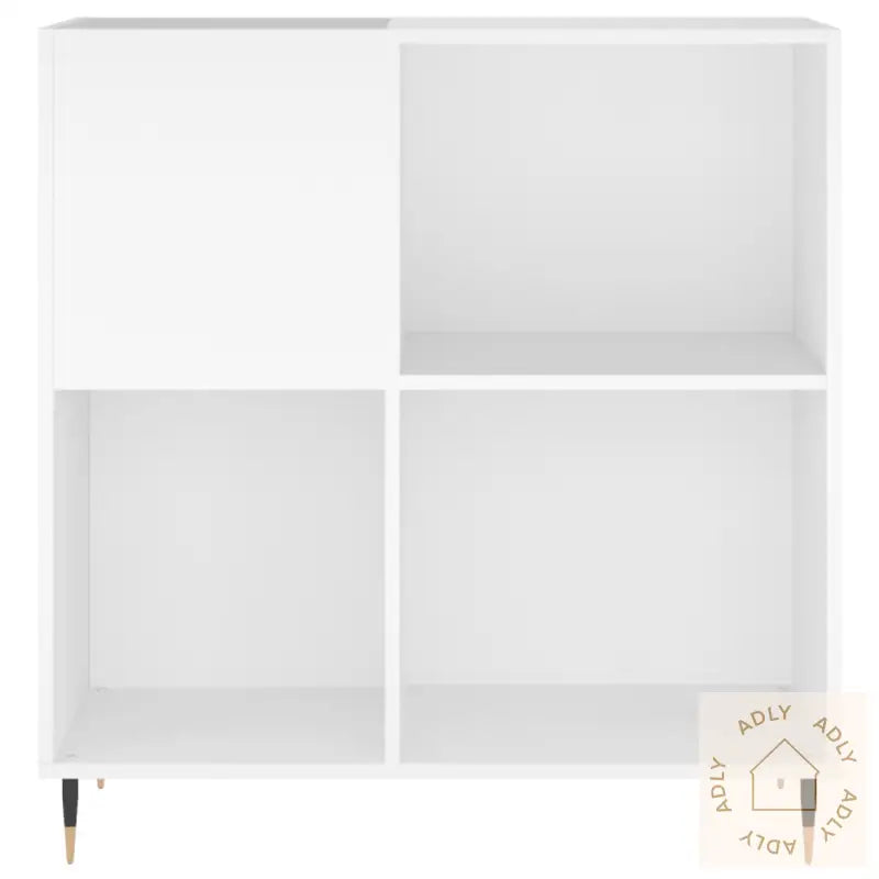 Hifi-Benk Hvit 84,5X38X89 Cm Konstruert Tre