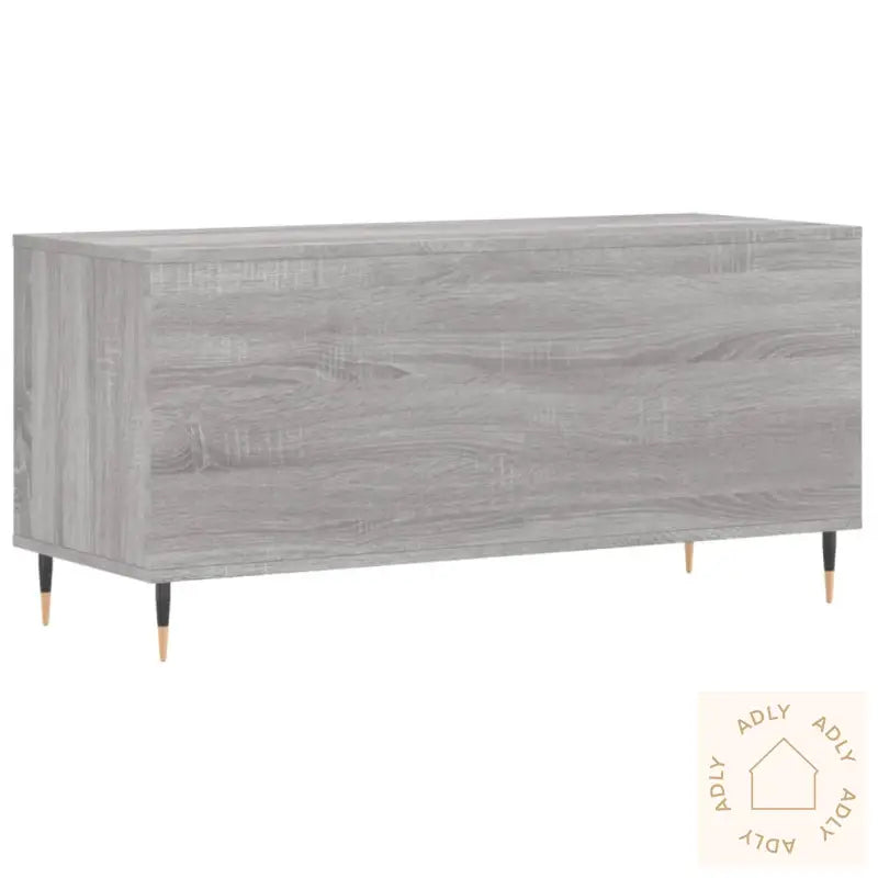 Hifi-Benk Grå Sonoma 100X38X48 Cm Konstruert Tre