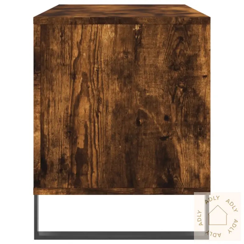 Hifi-Benk Røkt Eik 100X38X48 Cm Konstruert Tre