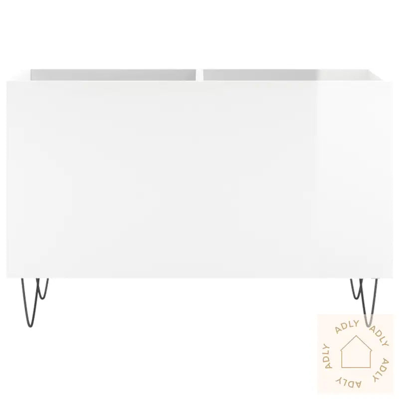 Hifi-Benk Høyglans Hvit 74,5X38X48 Cm Konstruert Tre