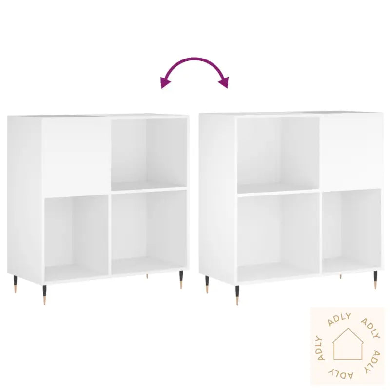 Hifi-Benk Hvit 84,5X38X89 Cm Konstruert Tre