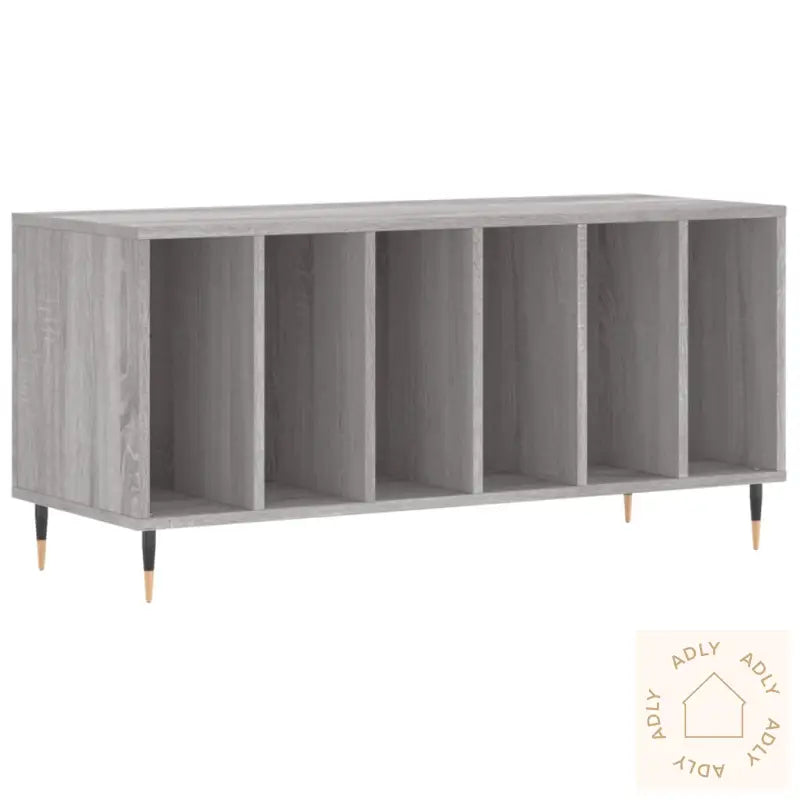 Hifi-Benk Grå Sonoma 100X38X48 Cm Konstruert Tre