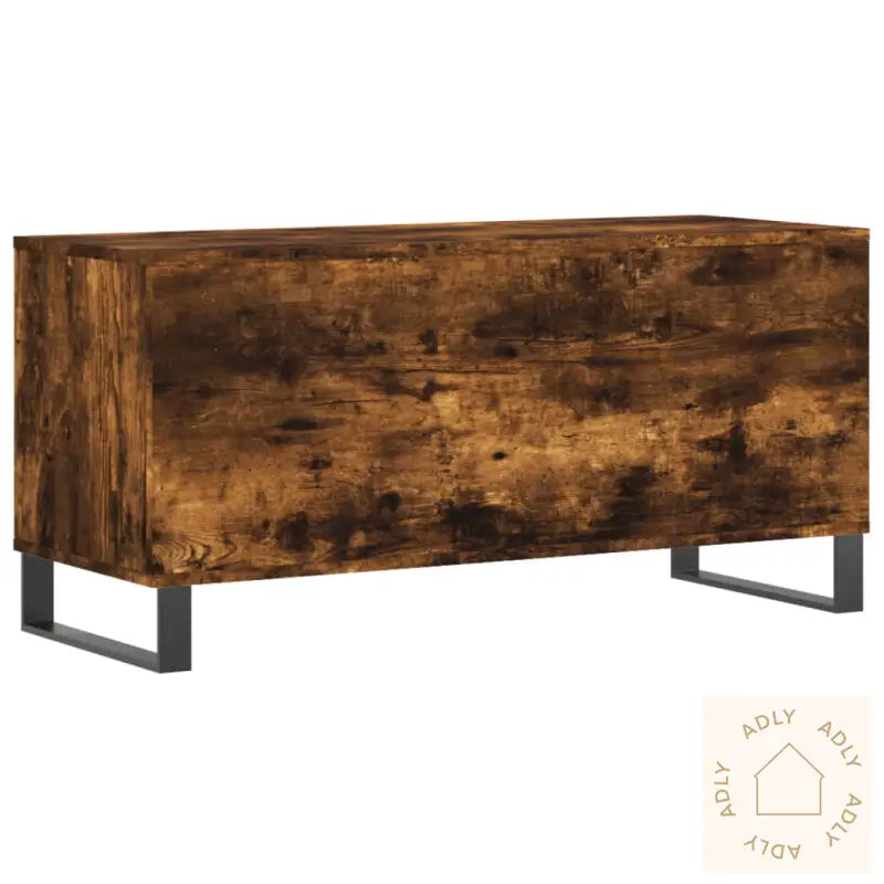 Hifi-Benk Røkt Eik 100X38X48 Cm Konstruert Tre
