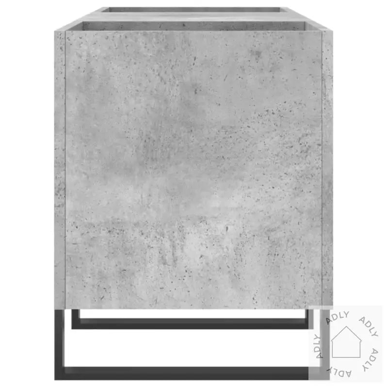 Hifi-Benk Betonggrå 121X38X48 Cm Konstruert Tre