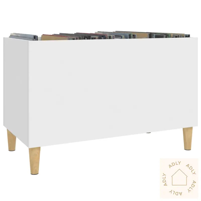 Hifi-Benk Hvit 74,5X38X48 Cm Konstruert Tre