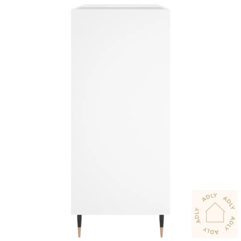 Hifi-Benk Hvit 84,5X38X89 Cm Konstruert Tre