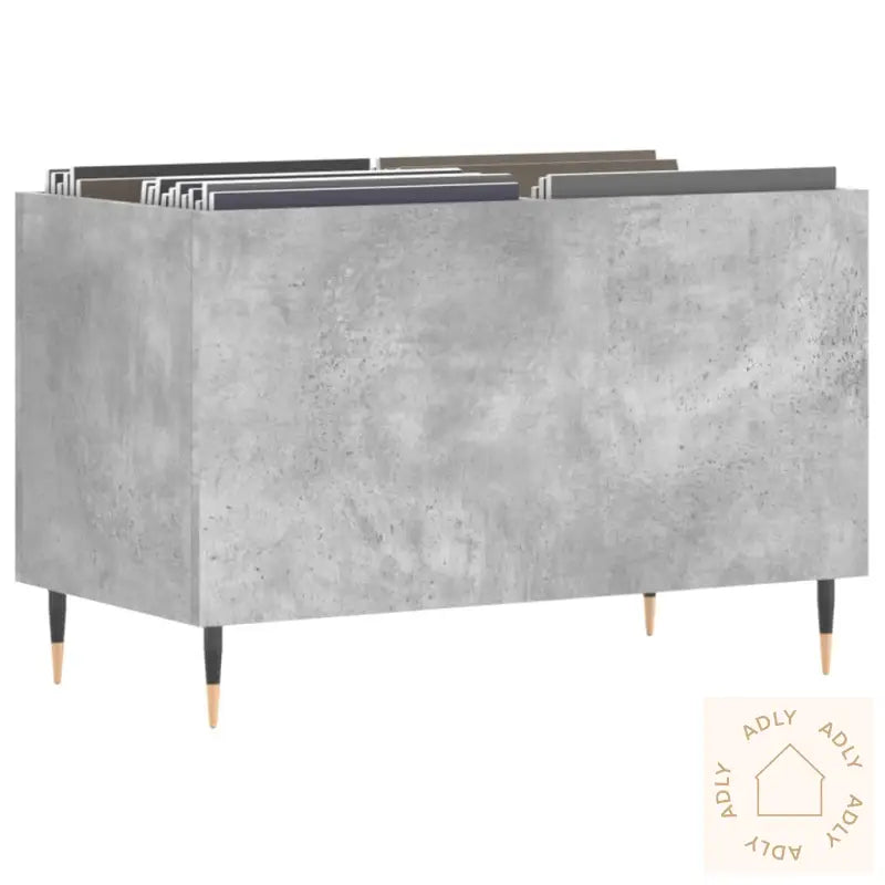 Hifi-Benk Betonggrå 74,5X38X48 Cm Konstruert Tre