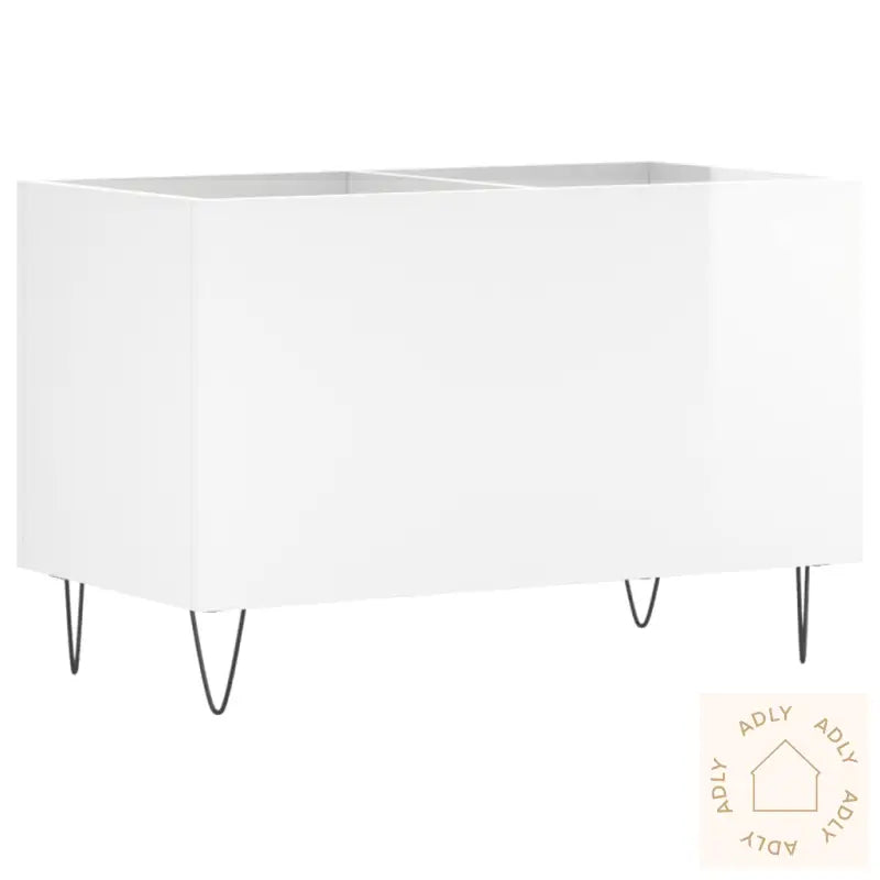 Hifi-Benk Høyglans Hvit 74,5X38X48 Cm Konstruert Tre