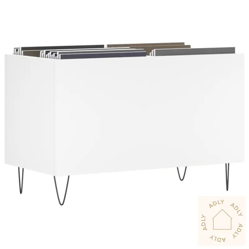 Hifi-Benk Hvit 74,5X38X48 Cm Konstruert Tre