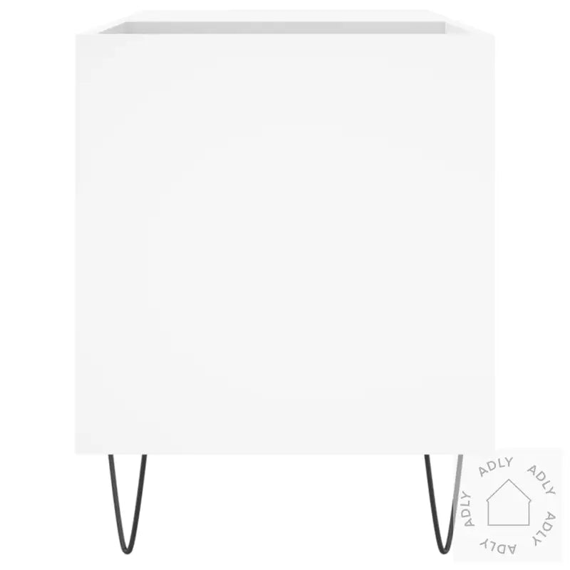 Hifi-Benk Hvit 85X38X48 Cm Konstruert Tre